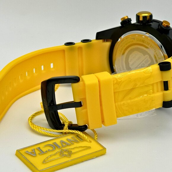 Invicta Men's Watch Bolt Yellow Dial Yellow Silicone Strap Date PREMIUM Classics - Picture 9 of 10